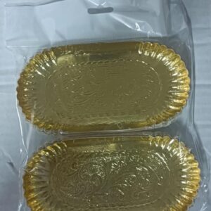 صحون ورقية ذهبية اوفال 20 قطعة Ref:AS005